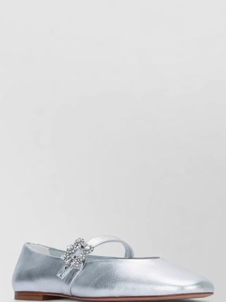 Roger Vivier ballerina shoes round toe metallic strap