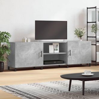 Berkfield Home TV Cabinet Concrete Grey 150x30x50 cm Engineered Wood | Size: 150 x 30 x 50 cm