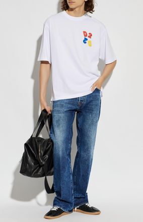 Dsquared2 T-shirt With A Patch, Mens, White