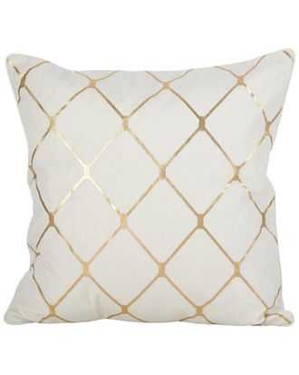 Saro Lifestyle Metallic Diamond Down-Filled Pillow