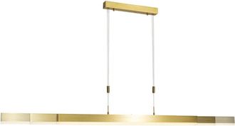 QAZQA Moderno Lámpara colgante regulable dorada con led - Lamba Aluminio /Plástico Alargada Incluye led Max. 1 x 48 Watt - Qazqa