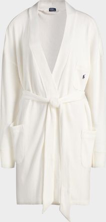 Polo Ralph Lauren Waffle-Knit Cotton-Blend Belted Robe