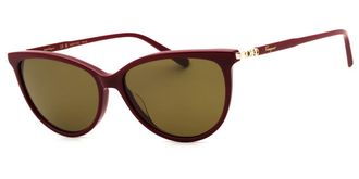 Ferragamo SF2870SCP 604 Womens Sunglasses Burgundy Size 55