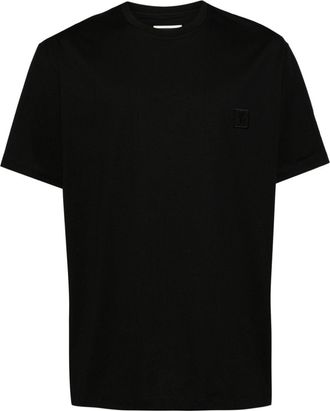 Wooyoungmi metallic graphic-print T-shirt - men - Cotton - 46 - Black