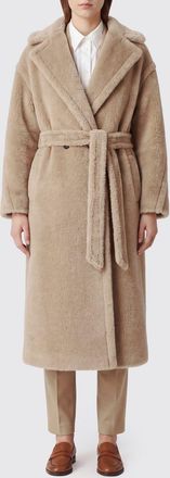 Max Mara S Max Mara Cappotto a vestaglia lungo in alpaca e lana con cintura da annodare