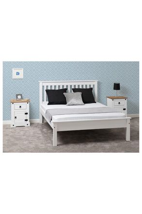 Seconique Monaco 46 Double Bed Low Foot End in White