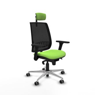 Piqueras y Crespo Silla De Oficina Piqueras Y Crespo Alares Negro Soporte Lumbar Ajustable