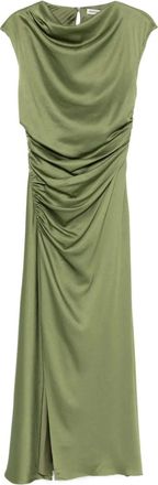 SIMKHAI Abito Burke midi con scollo drappeggiato - Verde