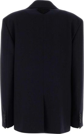 Prada Womens Wool Blazer Navy Blazers