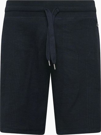 HUGO BOSS Mens Waffle Structure Lounge Shorts - Navy - Size: 33/32/32