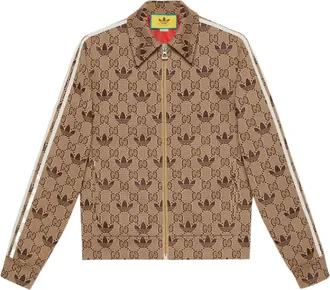 Gucci x adidas GG Trefoil Zip Jacket Beige Ebony 722998-XJE1O-9742