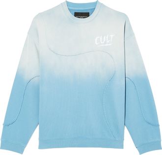 Cult of Individuality Cults Crew Novelty Sweatshirt in Blue Steel