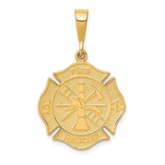 Diamond2Deal 14k Yellow Gold FIRE RESCUE Pendant
