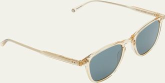 Garrett Leight Brooks Square Acetate & Metal Sunglasses