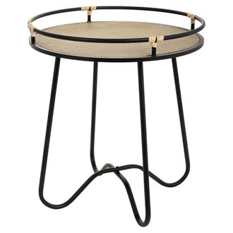 Wanderlust Deco Mesa Auxiliar De Metal Negra 45x45x50