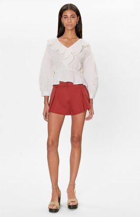 Rebecca Taylor Lorelai Embroidered Blouse in Ivory at Nordstrom, Size X-Small
