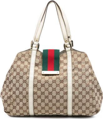 Gucci Pre-owned Gucci GG Canvas Web New Ladies Tote Ladies 211935 213048