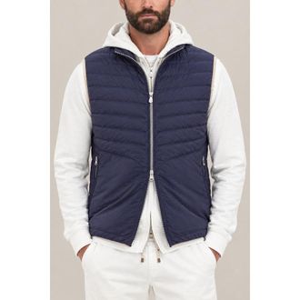 Brunello Cucinelli Mens Midnight Blue Quilted Jacket, Size XS