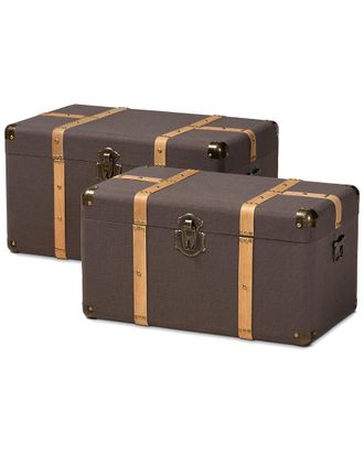 Baxton Studio Dnu Baxton Studio Stephen 2Pc Storage Trunk Set