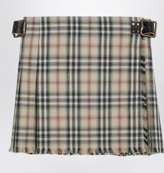 Burberry Mini Kilt With Check Pattern