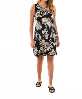 Tribal Reversible A Line Dress With Pockets In Black