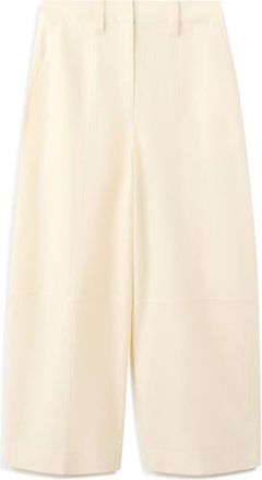Mango Linen & Cotton Balloon Pants in Ecru at Nordstrom, Size 2