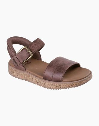 Skechers Womens Skechers Bobs Sun Vibe Be Corky Polyester Womens Chocolate Sandals - Brown - Size: 3