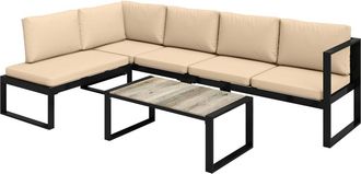 OUTSUNNY Conjunto de jard&iacute;n 247x152x65 cm caqui