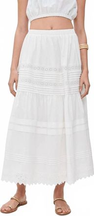 Le Lis Blanc Deux Poplin Maxi Skirt In White