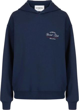 Iceberg Regular Fit Scuba Hoodie - Dames - Hoodies - Blauw - XS - Hoodies & sweatvesten