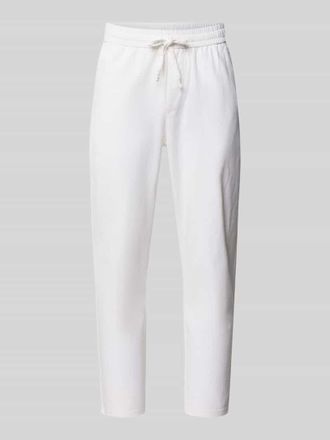 Only & Sons Tapered Leinenhose aus Baumwoll-Leinen-Mix Modell LINUS in Weiss, Gr&ouml;&szlig;e XXL