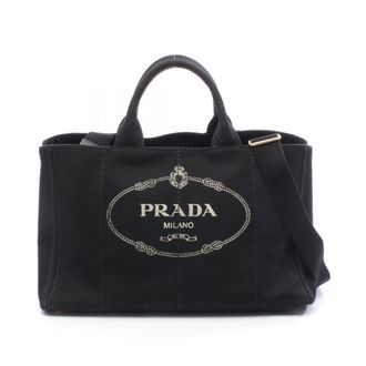 Prada Black Canapa Tote Bag (Pre-Owned)