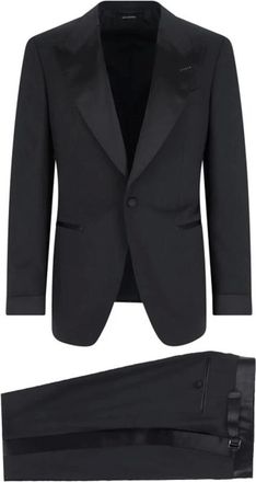 Tom Ford Kostuums, Heren, Zwart, L, Wol, Shelton Avondkostuum
