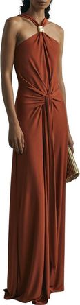 Reiss Fortuna Clasp Detail Dress in Rust at Nordstrom, Size 10 Us