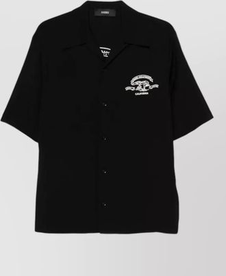 Amiri embroidered short-sleeve camp shirt