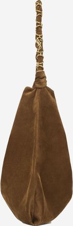 Saint Laurent Womens Amalia Suede Bag Brown Lambskin Shoulder