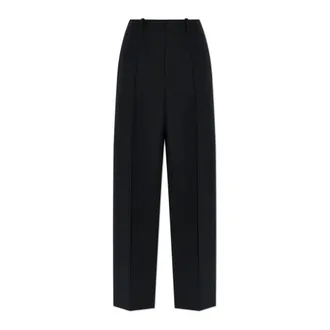 Marni Broeken, Dames, Zwart, 2Xs, Katoen, Gekreukte broek