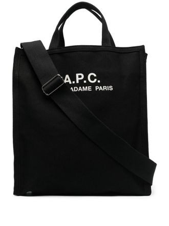 A.P.C. Black Cabas Cotton Tote Bag