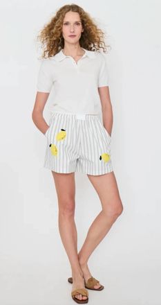 Kule The Limon Shorts In White/black