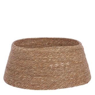 MiCa Decorations Cesta del &aacute;rbol de navidad en hierba marina marr&oacute;n D58