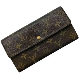 Louis Vuitton Pre-owned Wallets, female, Brown, Size: ONE SIZE Pre-owned Pochette Porte Monnaie Credit Long Wallet