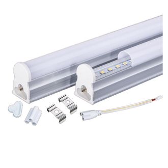 Trade Shop Trade Shop Traesio - Tubo T5 Neon Led 6 10 15 18 W Watt 30 60 90 120 Cm Luce Fredda Naturale Calda - -bianco Caldo Copertura Trasparente 30 Cm