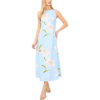 Ted Baker Mina Print Sleeveless Maxi Dress in Blue Surf at Nordstrom, Size 12