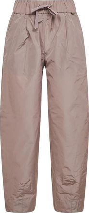 Herno Nieuwe Techno Taffeta Carrot-Fit Broek - Dames - Straight fit broeken - Roze - S - Leer - Broeken