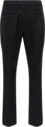 Givenchy Mens Black Cotton Straight-Leg Jeans Clothing