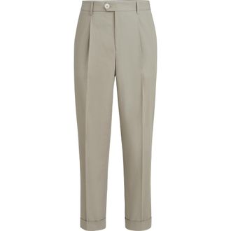 Brunello Cucinelli Trousers with pleats in Khaki at Nordstrom, Size 48 It