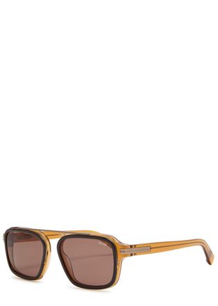 Ermenegildo Zegna Aviator-style Sunglasses - Orange - One Size