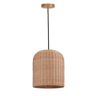 Sulion L&aacute;mpara de techo de rat&aacute;n 30cm con cable negro