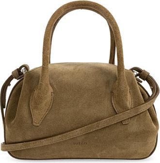 Yuzefi Oyster Mini Duffle - Dames - Handtassen - Groen - ONE Size - Leer - Tassen
