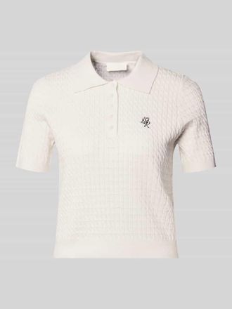 LeGer By Lena Gercke Regular Fit Poloshirt aus Viskose-Mix Modell Manolja in Offwhite, Gr&ouml;&szlig;e 34